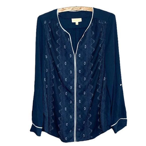 ModCloth Women’s Long Sleeve Blue Blouse Size Small - Picture 1 of 7